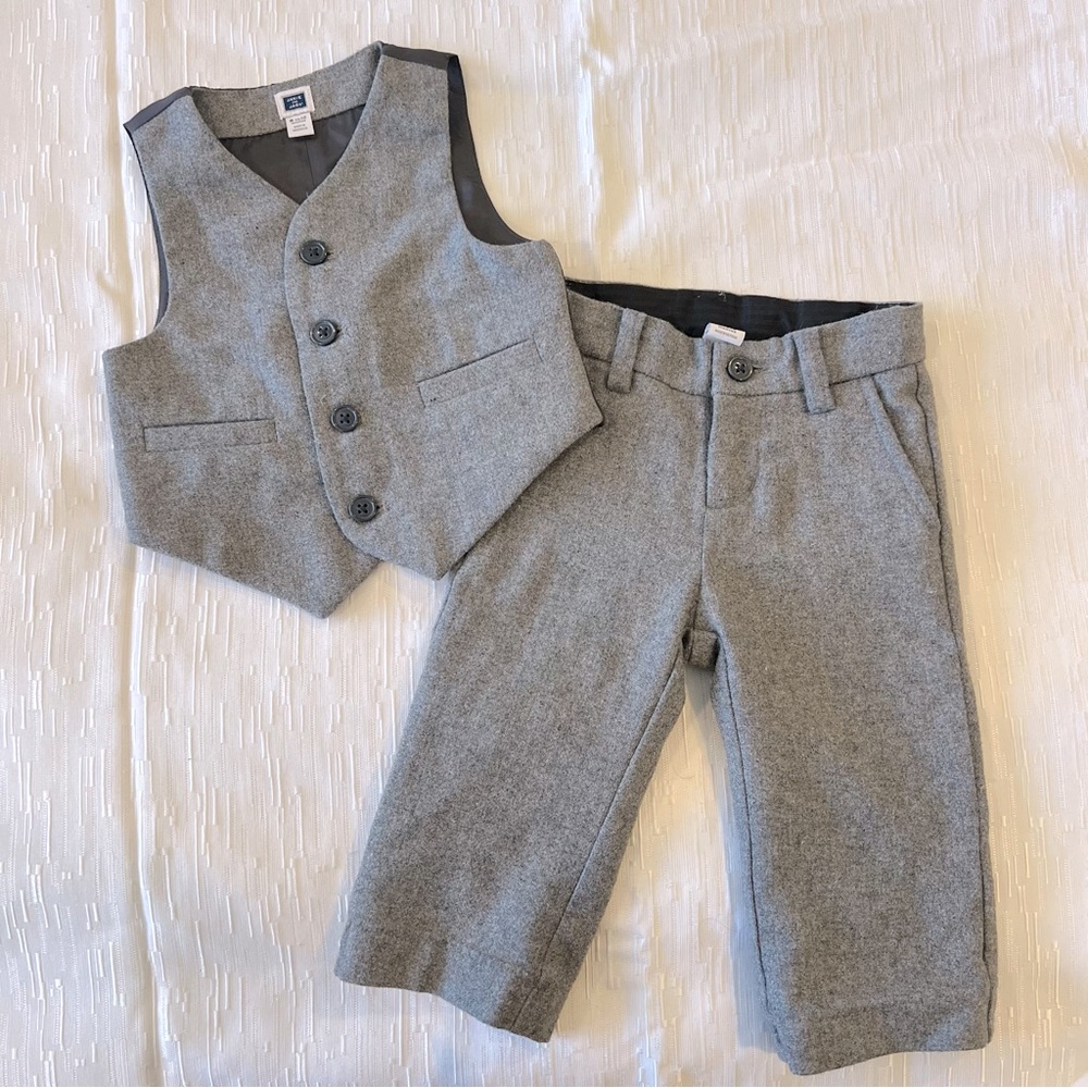 Janie and Jack two piece vest and pants lined suit set